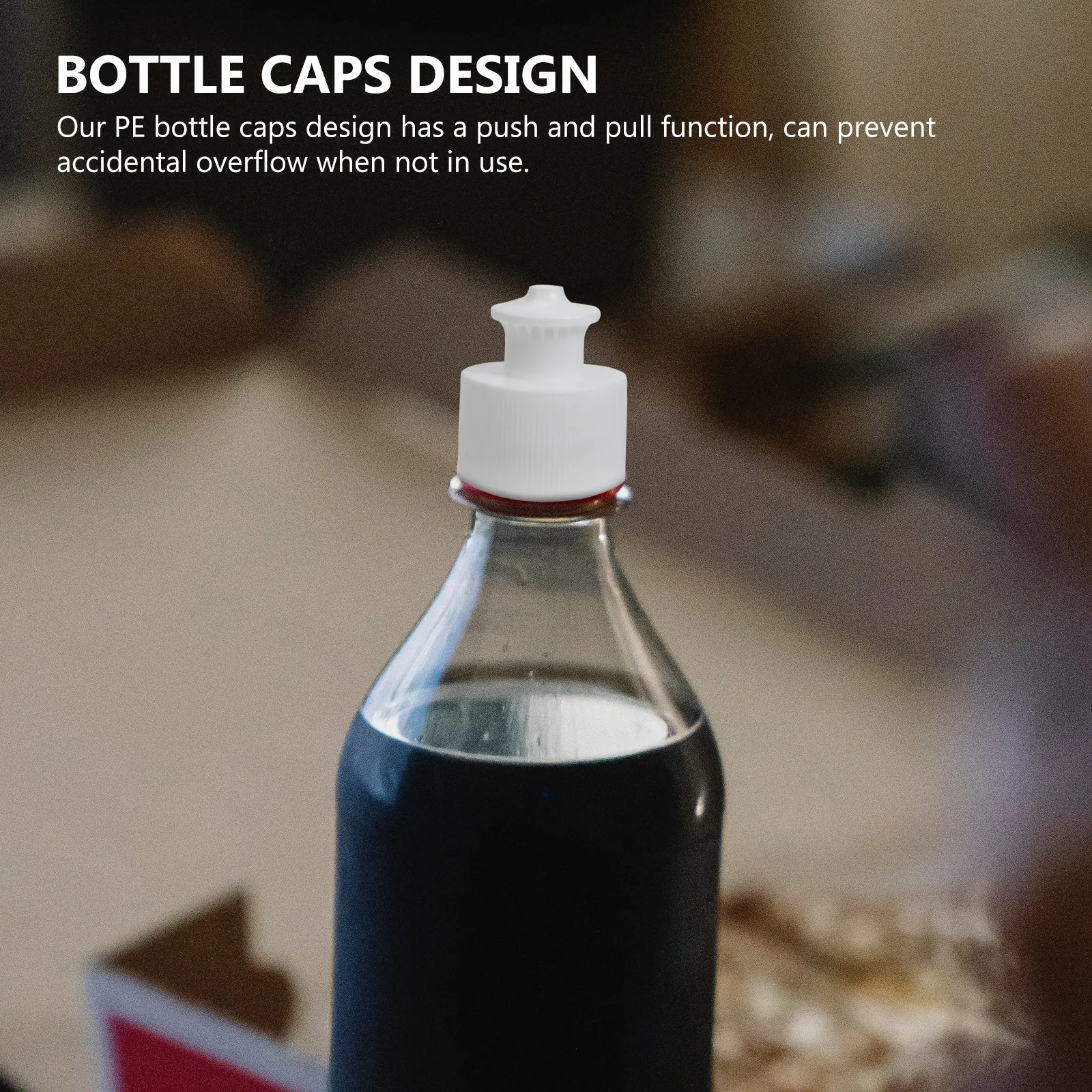 20Pcs Push Pull Pe Bottle Caps Sports Water Bottle Lids Sealing Replaceable Household Portable Sports Accessory
