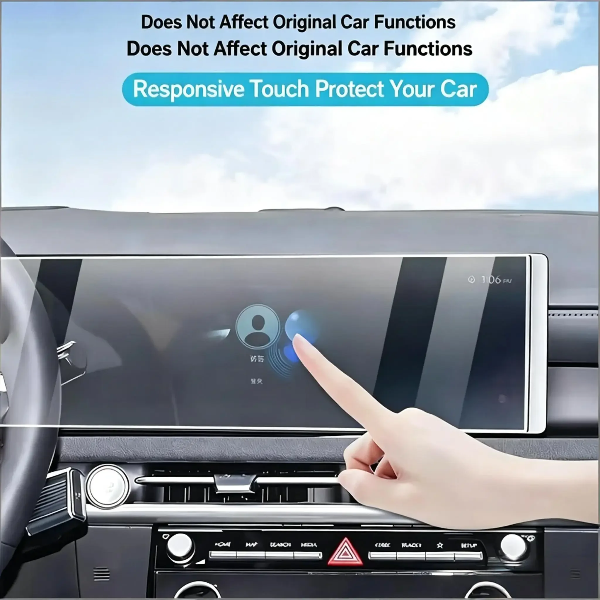 Fit for MG5 2021-2023 Interior TPU PPF Film GPS Nav LCD Screen Dashboard Anti-Scratch Transparent All Inclusive Protective Cover