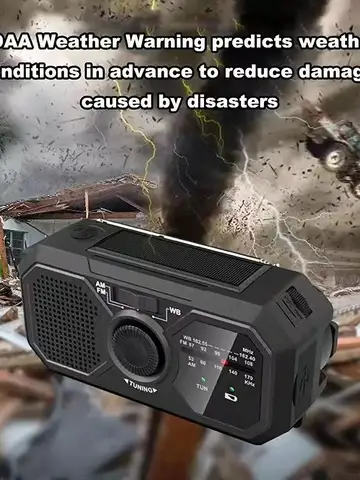 Portable Solar Radio, Emergency Kits first Aid Radio with Crank, Dynamo AM/FM Radio,Blackout  Power station,USB Phone Charger