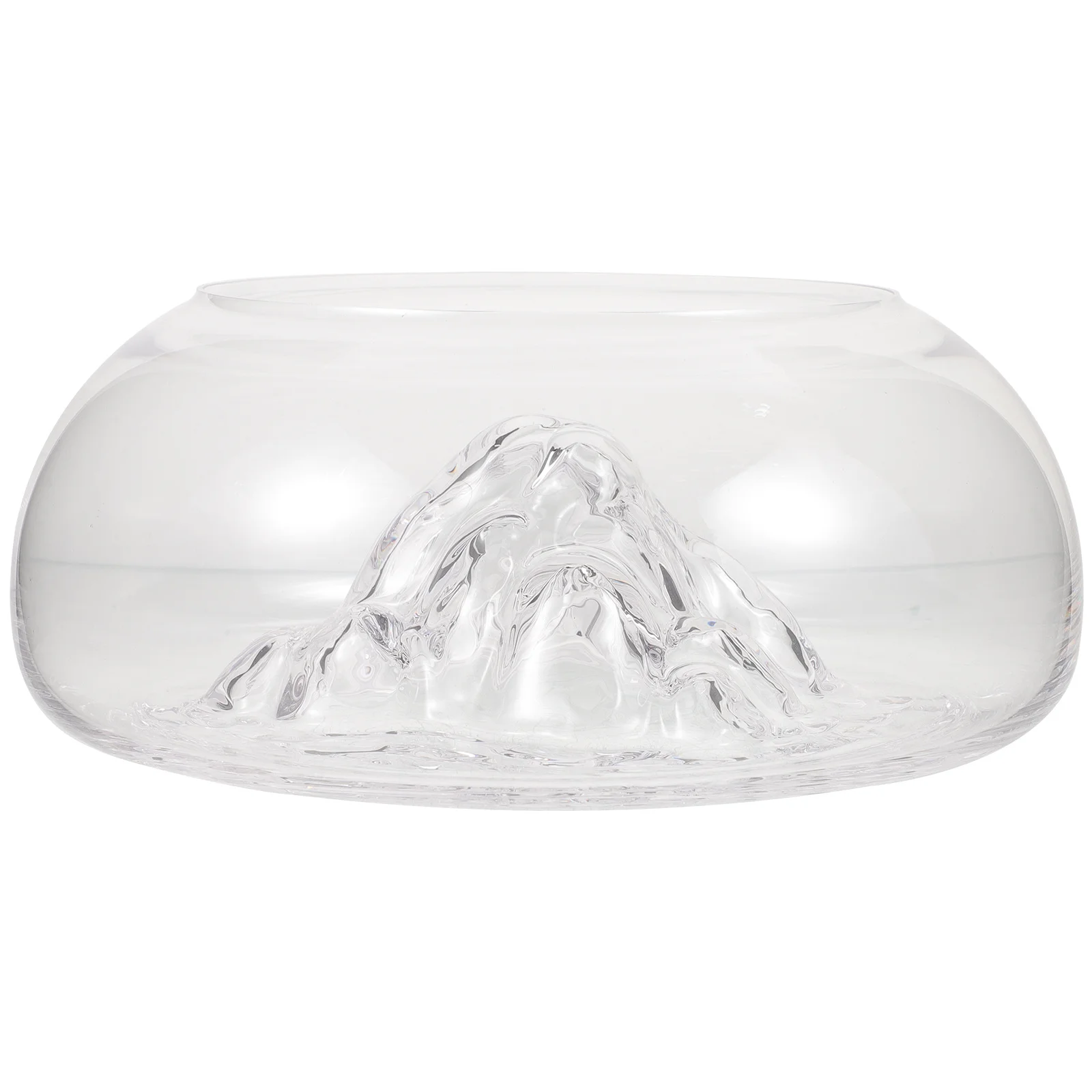 

Clear Glass Bubble Bowl Ice Multi Functional Fish Tank for Desk Tabletop Hydroponic Plants Fish Bowl