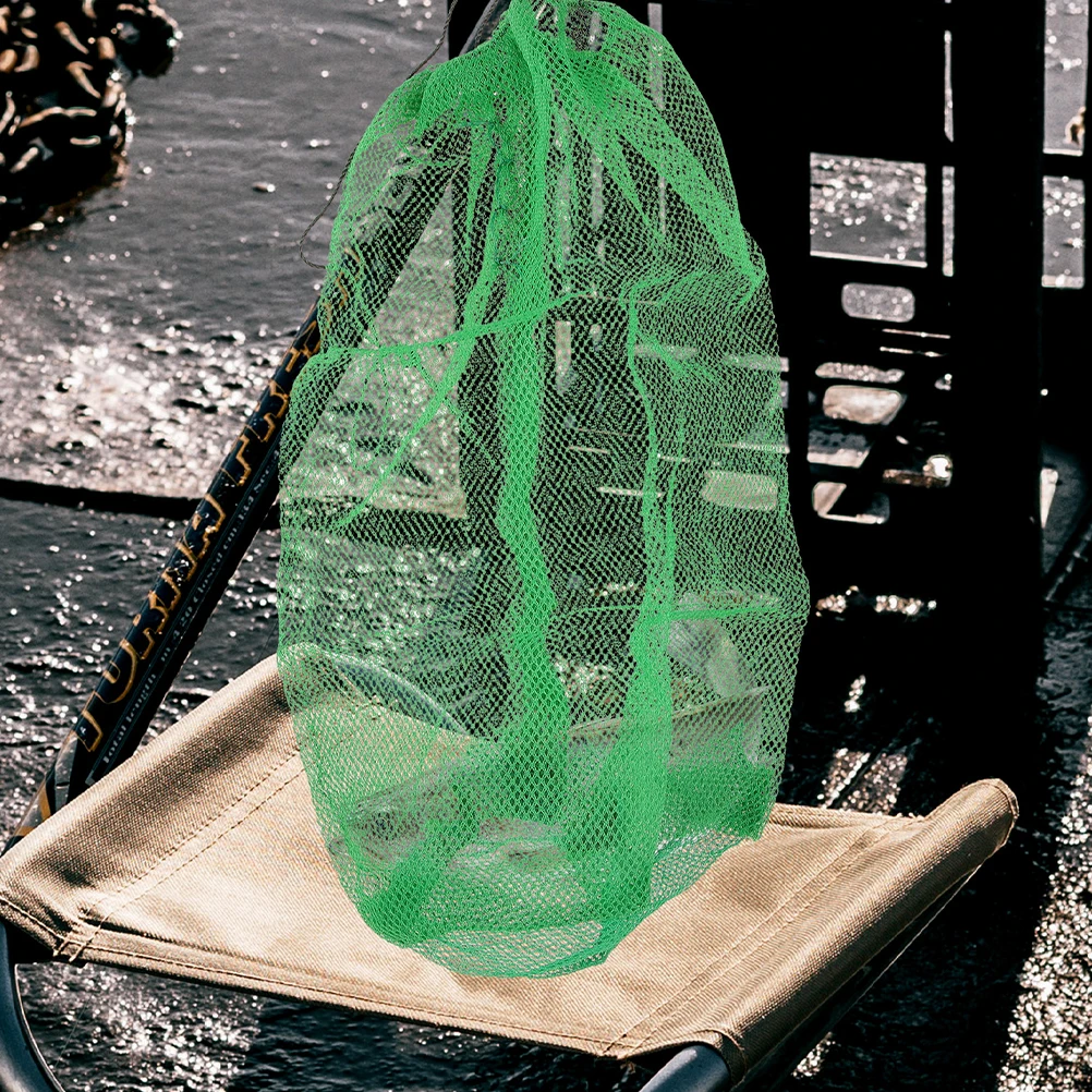 

Portable Fishing Bag 150cmx80cm Nylon Drawstring Fish Storage Mesh Large Capacity Fishing Nets For Saltwater Saltwater Pouch