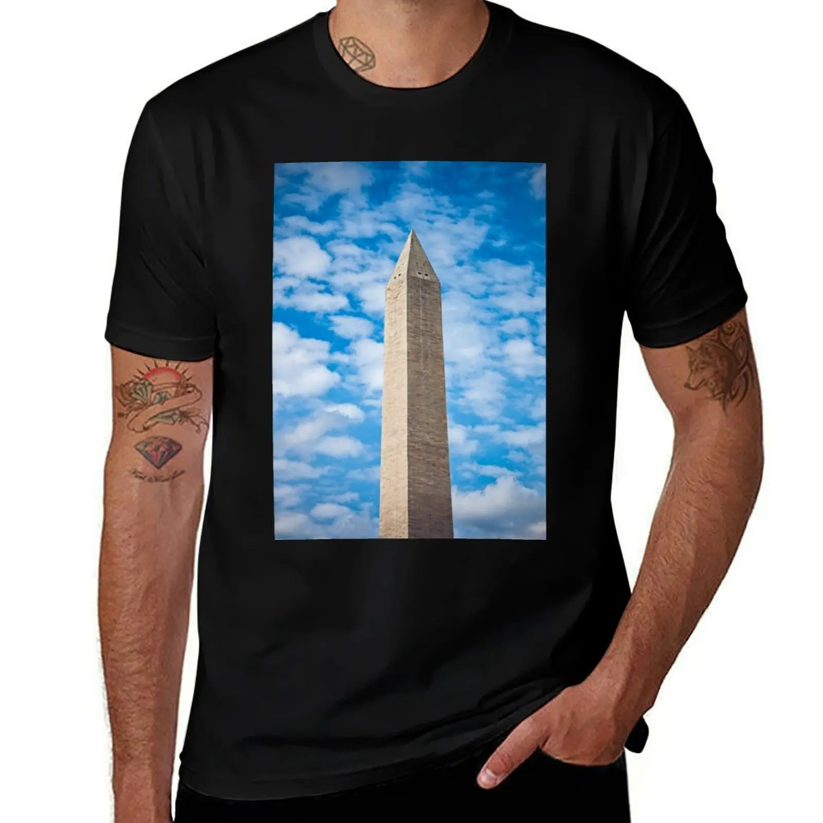 Washington Monument T-Shirt Basic Short Sleeve Cotton Blend T-Shirt