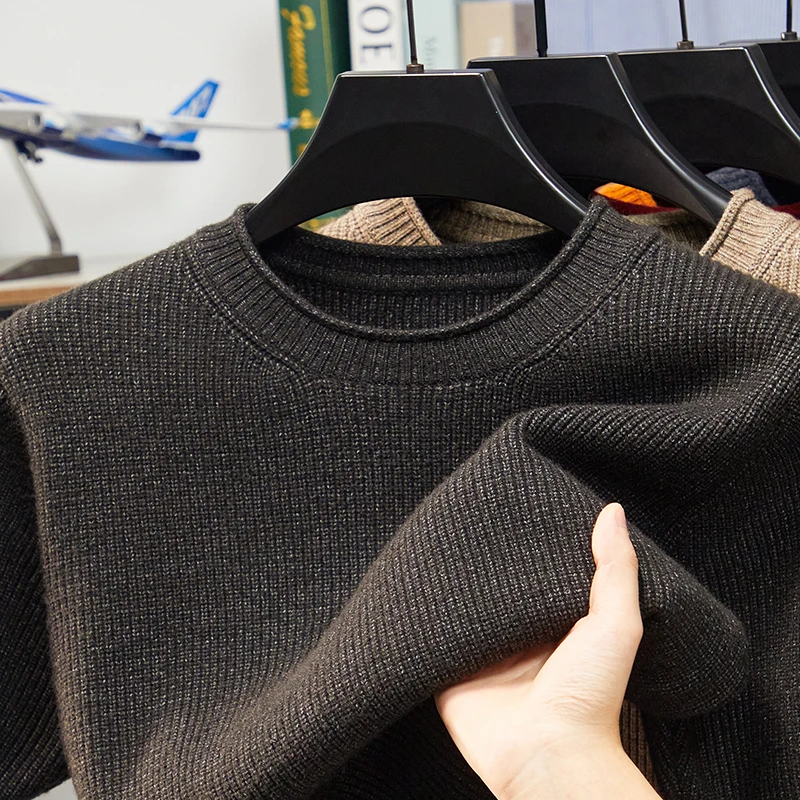 

Роскошная мужская футболка с коротким рукавом в рубчик с круглым вырезом, однотонная, мягкая, дышащая, летняя, деловая, повседневная, классическая, модная, мужская одежда