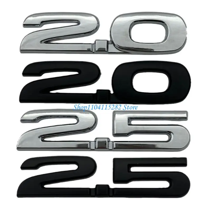 

Automotive Accessory 3D ABS 2.0 2.5 Shaped Car Badge Decal Sticker Decorative Rear Trunk Badge Sticker