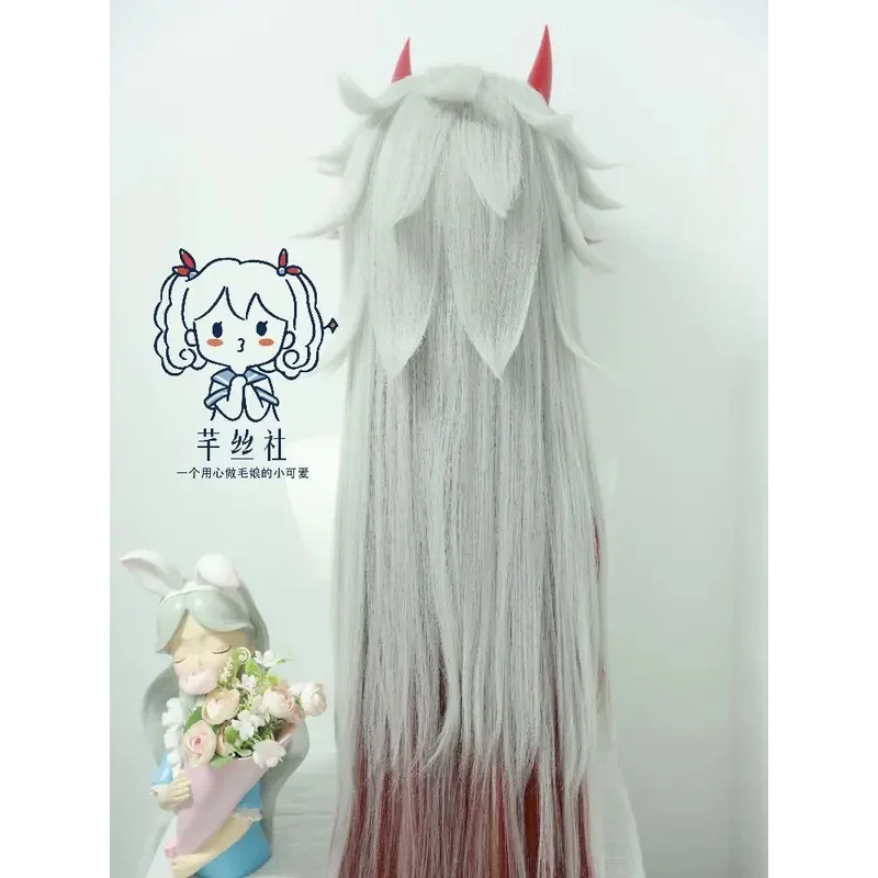 스타일 가발 Arataki Itto 고품질 게임 임팩트 맞춤형 가발 내열성 합성 머리 애니메이션 가발 빨간색 액세서리 없음