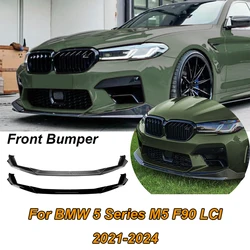 For BMW 5 Series M5 F90 LCI 2021-2024 Car Front Bumper Lip Splitter Diffuser Body Kit Cars Exterior Modification Parts