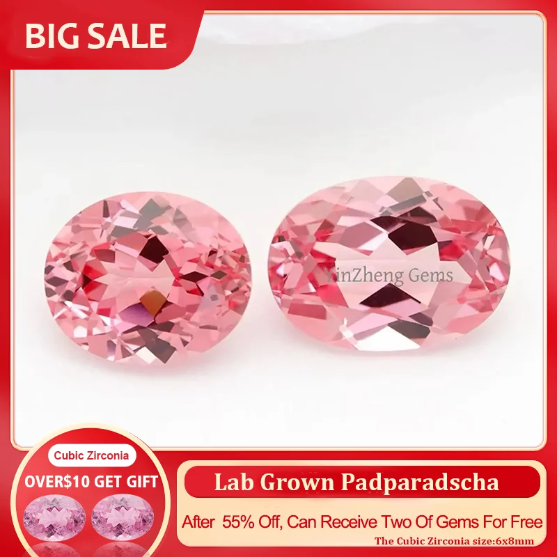 

YinZheng Czochralski овальной формы для выращивания сапфира Padparadscha обеспечивает сертификат AGL, свободные синтетические лабораторные выращенные Padparadscha