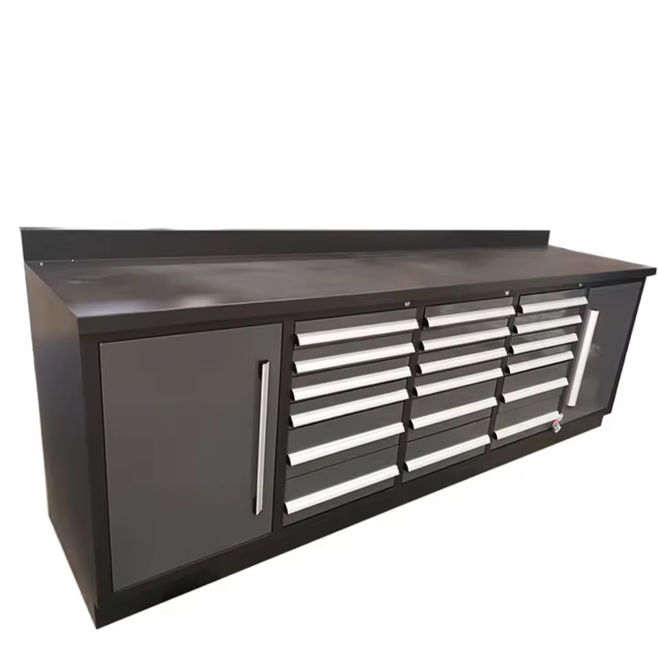 7ft Heavy-Duty Garage Workbench Cabinet with 18 Drawers image