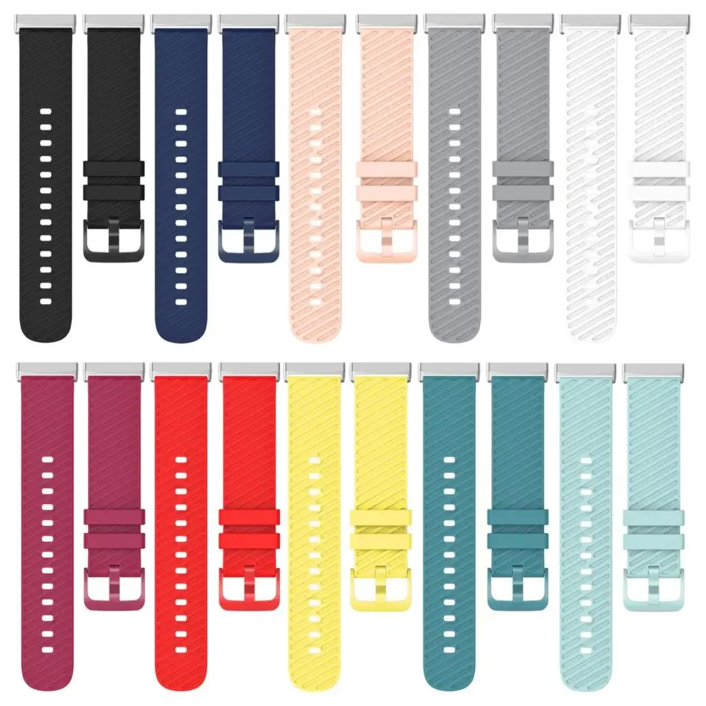 

Watch Bracelet for Fitbit Versa 4 Correa Fitbit Sense 2 Band Twill Striped Silicone Wristband for Fitbit Versa 3 Strap Sense