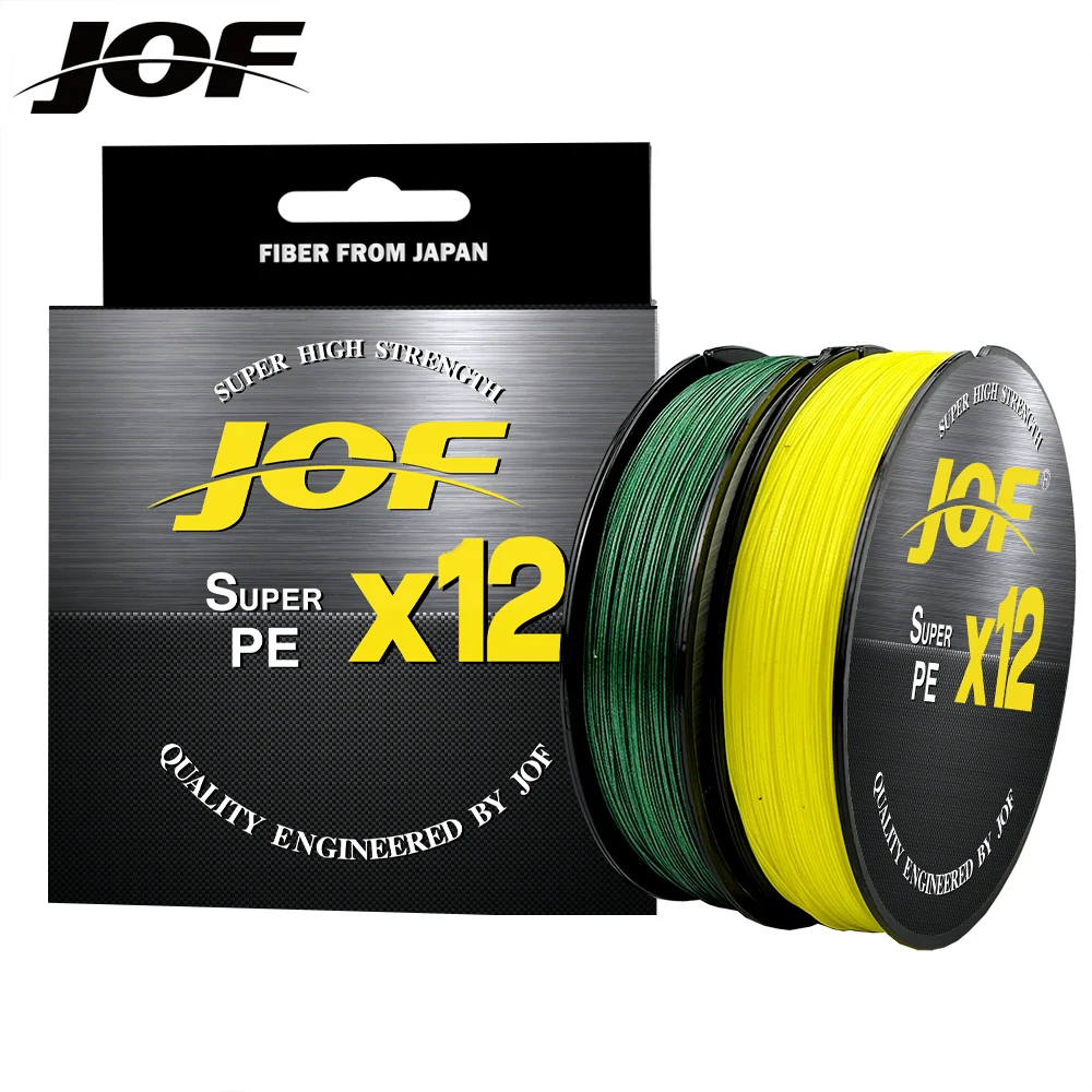 JOF 12/9 Strand 500M 300M 100M 100% PE Braided Fishing Line Multifilament Ocaen Fishing Wire 25LB 30LB 39LB 50LB 65LB 77LB 92LB