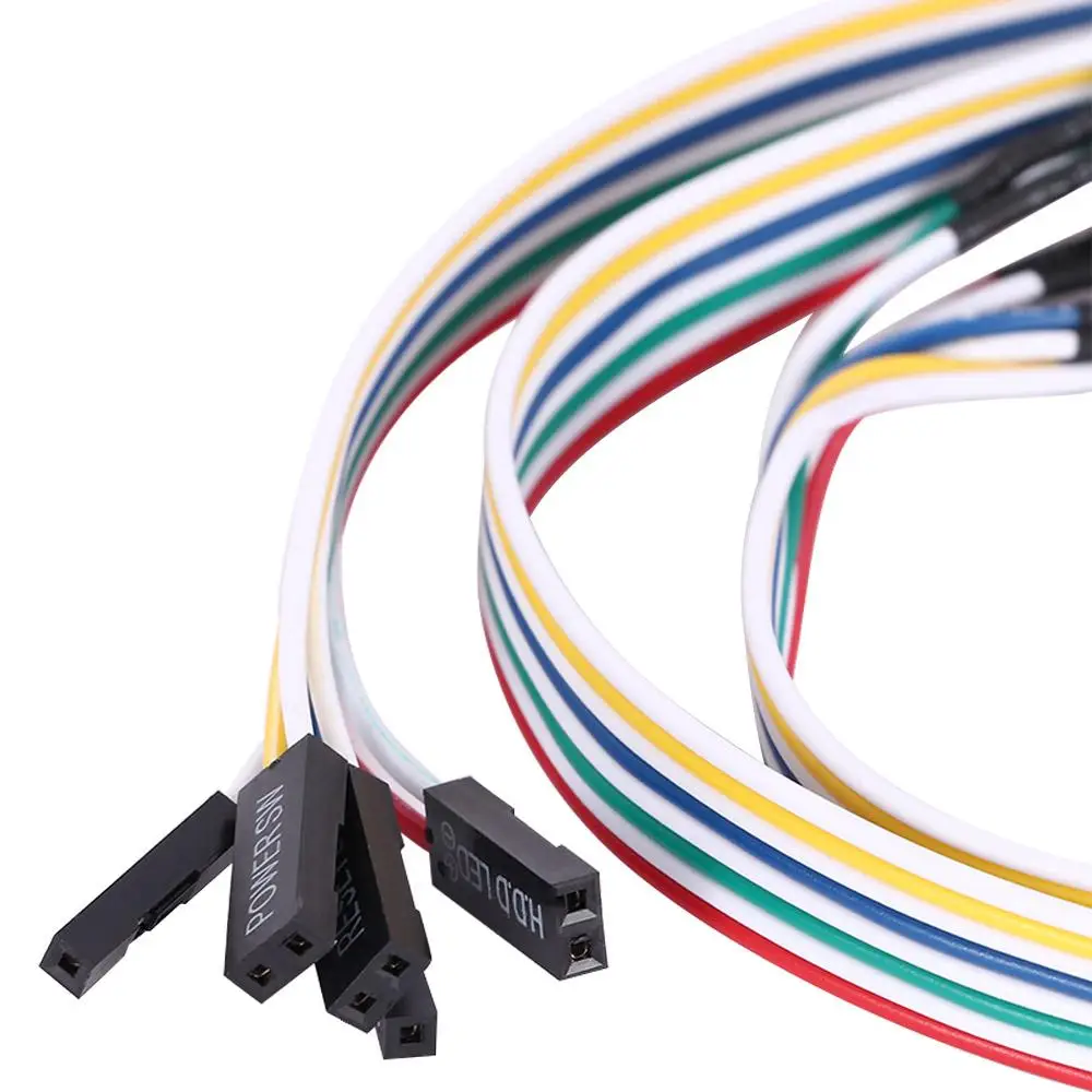 Durable HDD LED Light PC Desktop Computer Case Switch Cable Computer Cables Reset Connectors