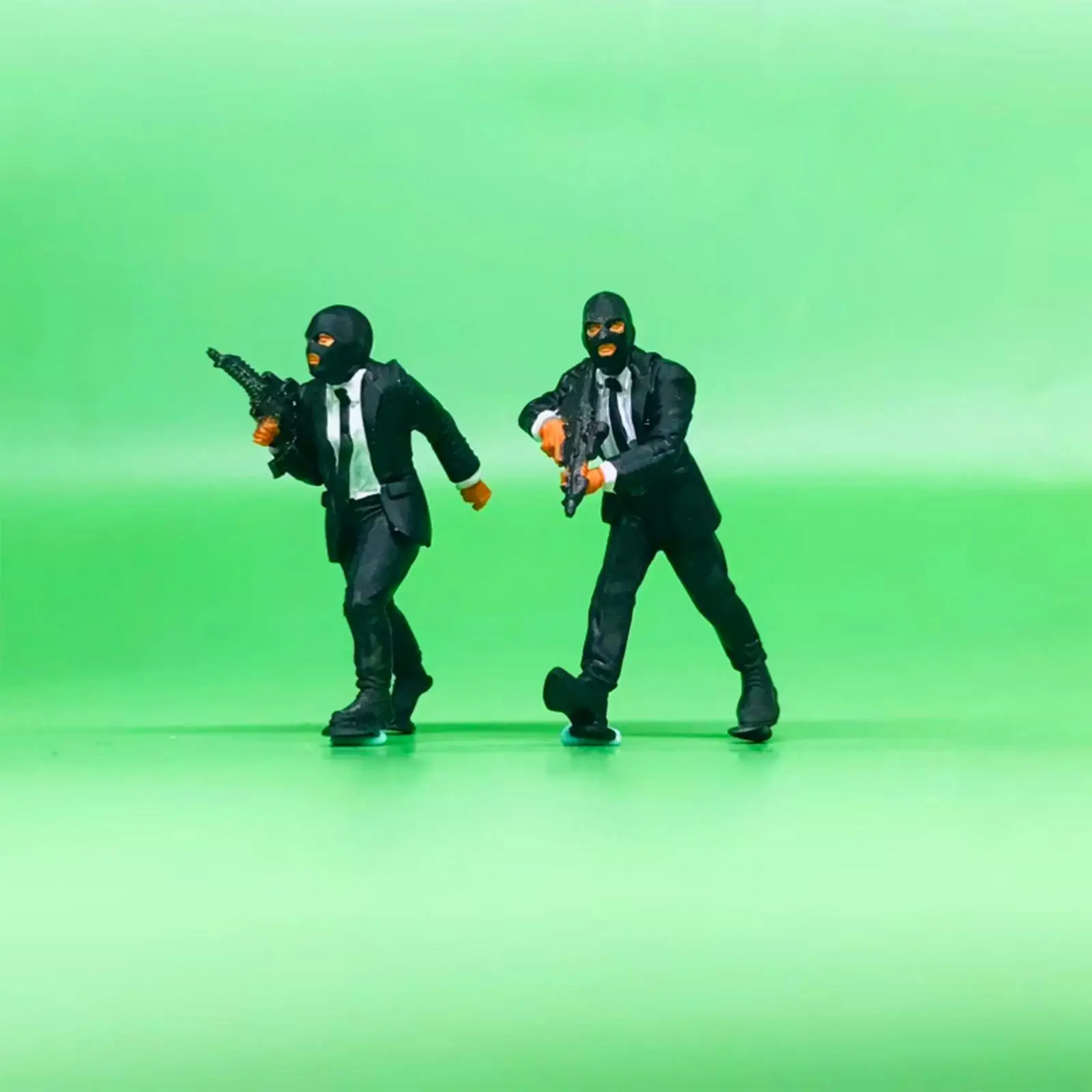 

1 64 Miniature Figures Suit Robber Micro Landscape Decor ABS Resin Figurine Collectibles for DIY Dollhouse Projects