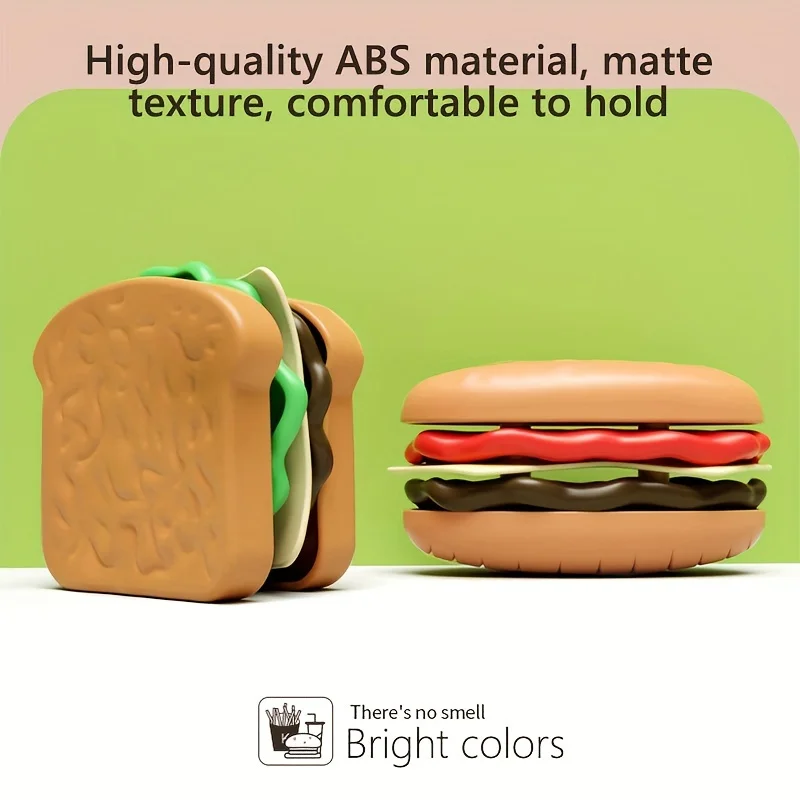 1 ensemble détachable Snack Hamburger en plastique semblant jouet jouer maison ensembles de nourriture pour enfants cuisine jouet cadeau d'anniversaire