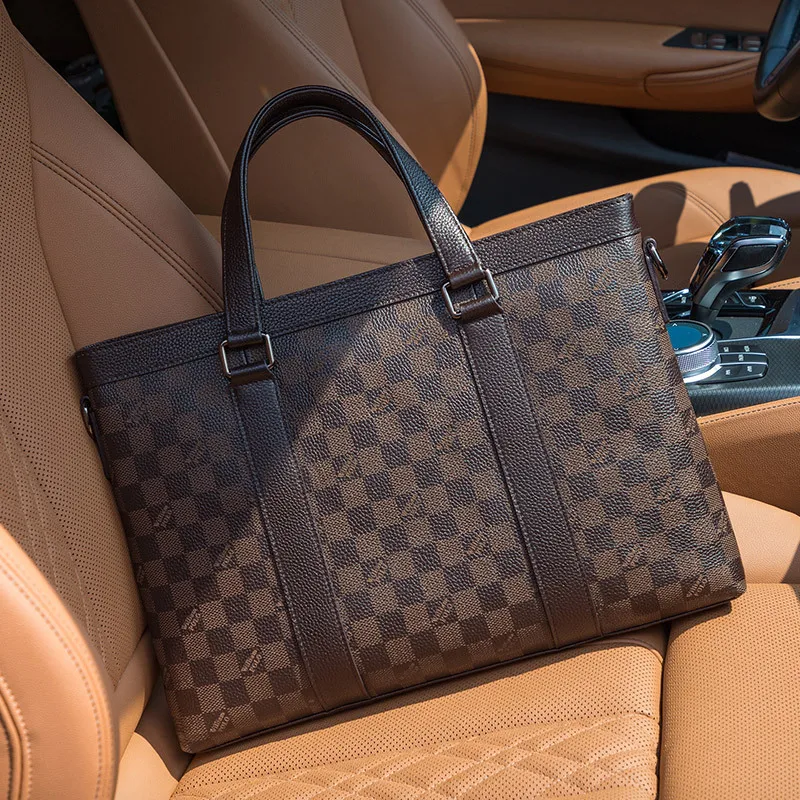 Single Shoulder Crossbody Handheld Casual British Style Briefcase Zipper Travel Men's Laptop Messenger Luxury Brand Men Bag