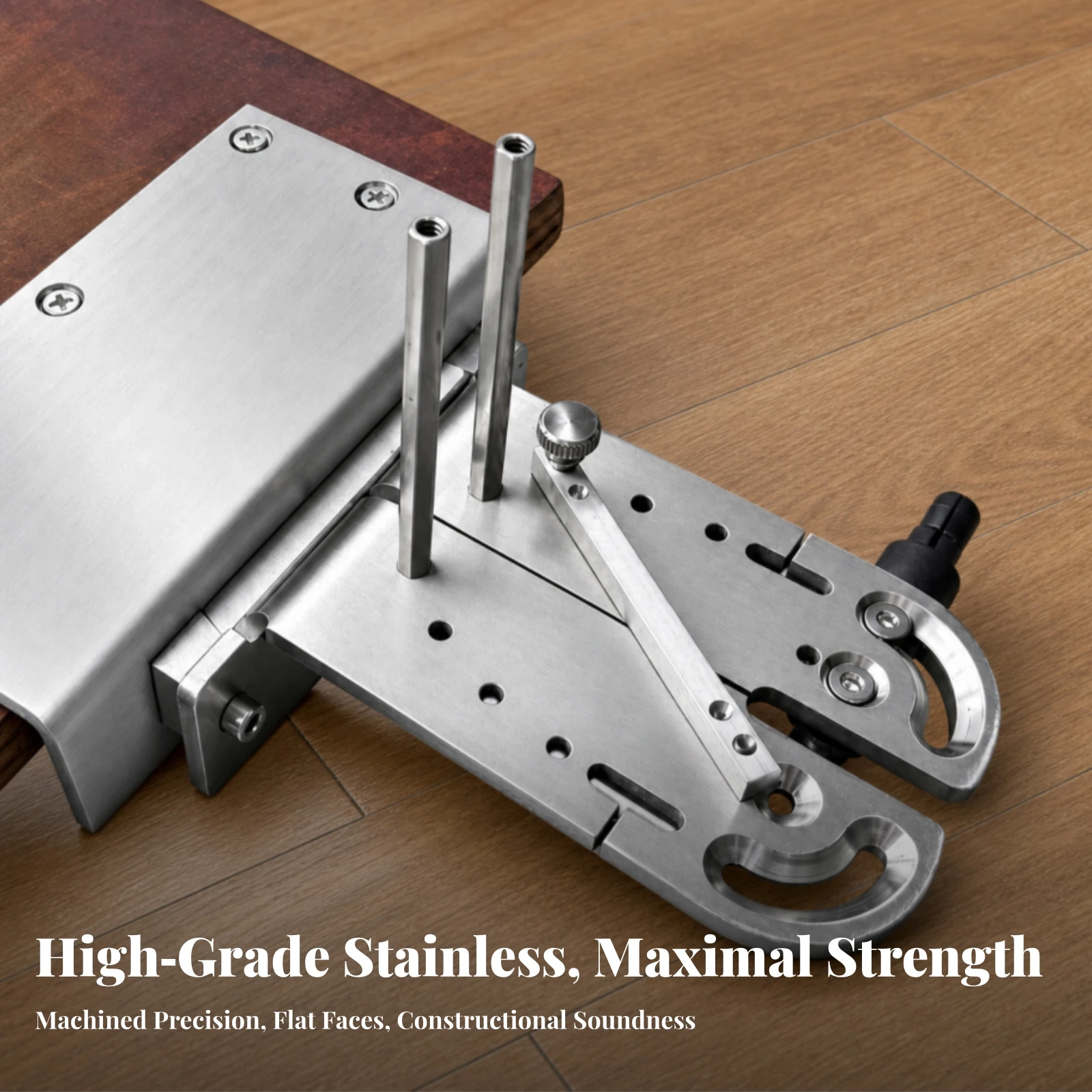 Jeweler's Bench Vise Base Stainless Steel Metalworking Vise Base with Locating Pins Clamp Stable Tool Compact for Jewelers