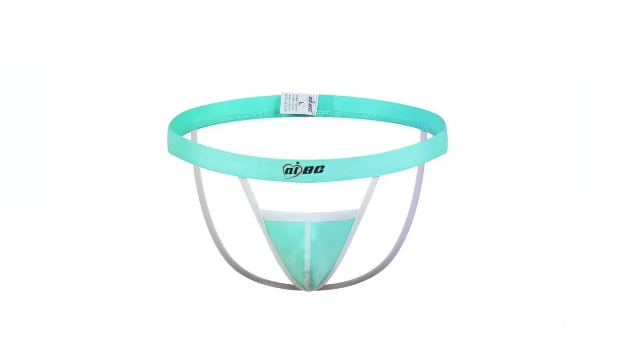 Men’s Empty Back Underwear Thin Ice Silk Fashionable and Sexy Solid Color Double Butt Trendy jockstrap men  Breathable Thong
