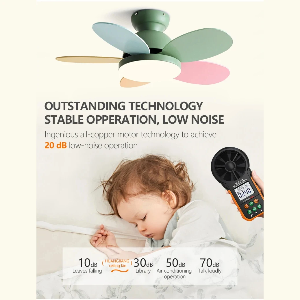 42inch Children Room Ceiling Fan Light Modern Ceiling Fan With Light And Control Low Floor Household Fan Support 110V 220V
