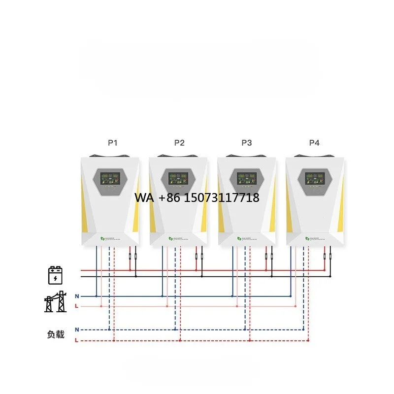 

Parallel WIFI Built-in MPPT Controller High Frequency Solar Pure Sine Wave All in One Hybrid Inverter