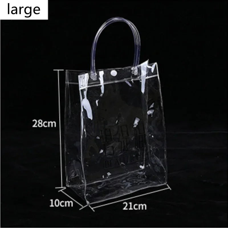 New PVC Transparent Tote Makeup Bags Ladies Fashion Travel Cosmetic Storage Bag Gift Packaging Bags General Packaging