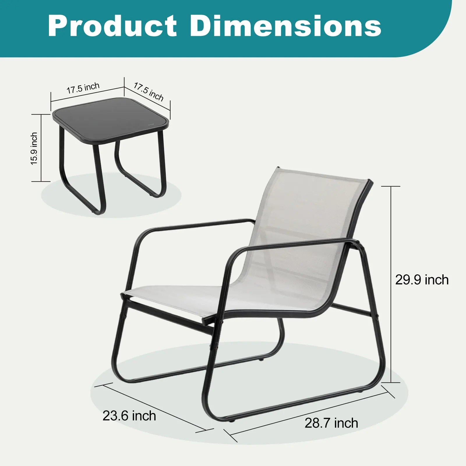 Muji-Inspired Minimalist Metal Frame Patio Bistro Set frame geometry and joint stability in Muji aesthetic space