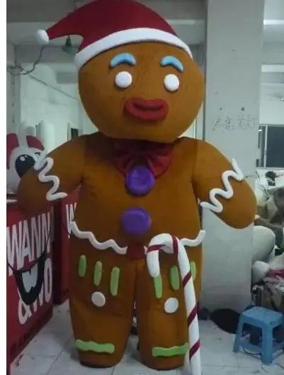 زي تميمة الزنجبيل للكبار ، فستان عيد الميلاد ، الدعائم لكامل الجسم ، الزي شخصية لطيف ، جديد ، هالوين #1