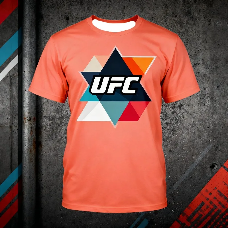 

MOTO-UFC Fighting Fans Модная мужская летняя футболка с 3D принтом и круглым вырезом, женская уличная спортивная детская боевая футболка для отдыха