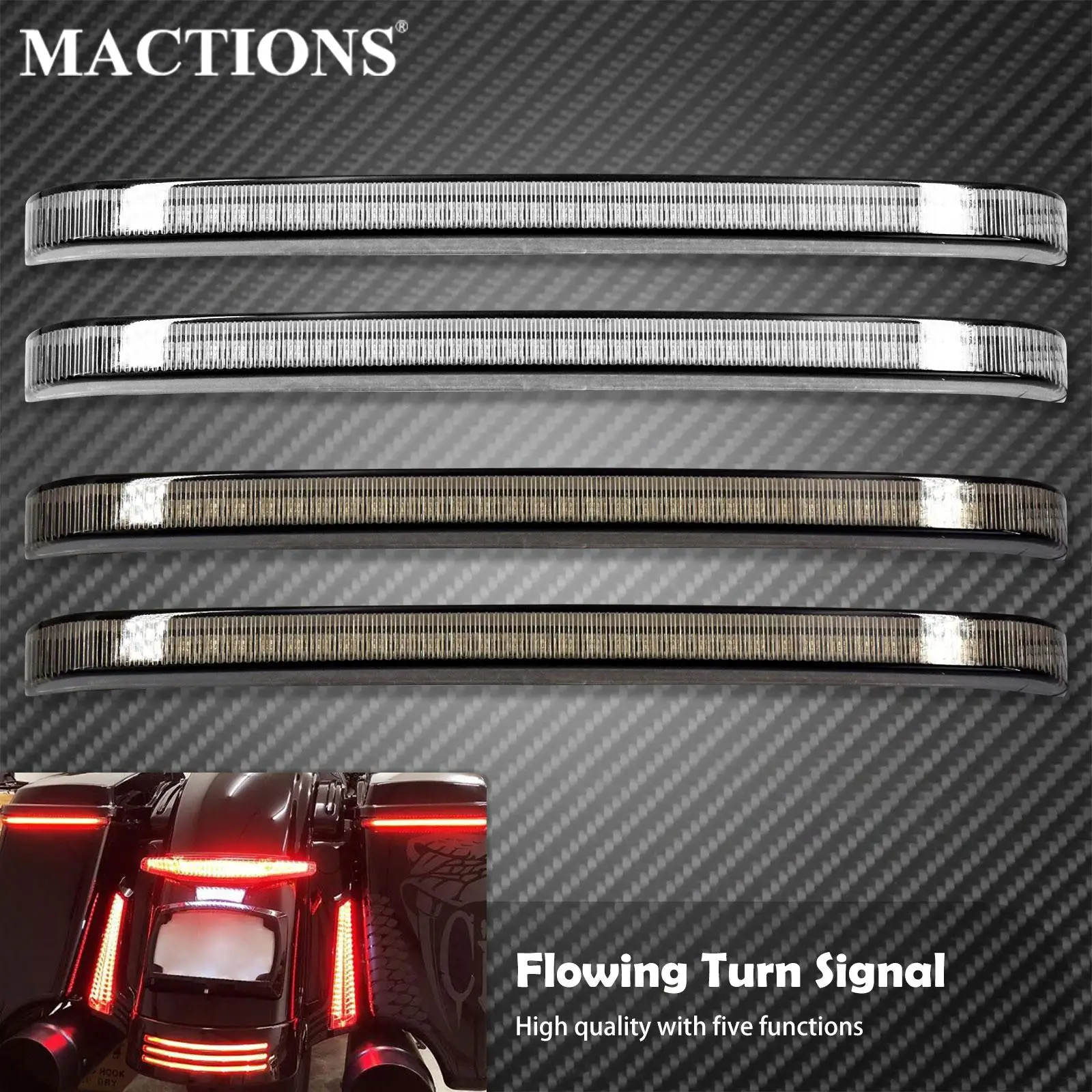 Motocykl Led sakwa hamulec płynący kierunkowskaz akcentujące światło dla Harley Touring 2008-2023 Electra Glide Road Glide FLHR CVO