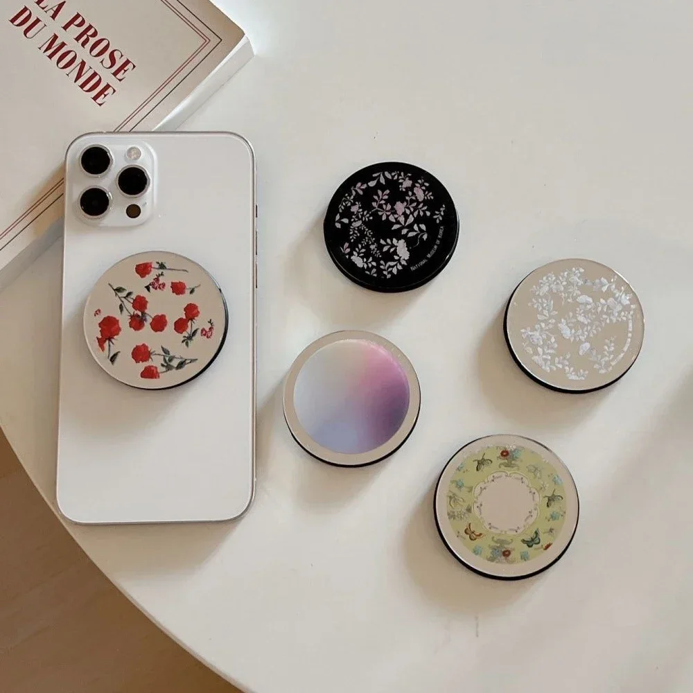 

Cartoon Magnetic Folding Silver Mirror Phone Stand for IPhone 12 13 14 15 16 Pro Max Holder Mount Support for Galaxy S24 Ultra