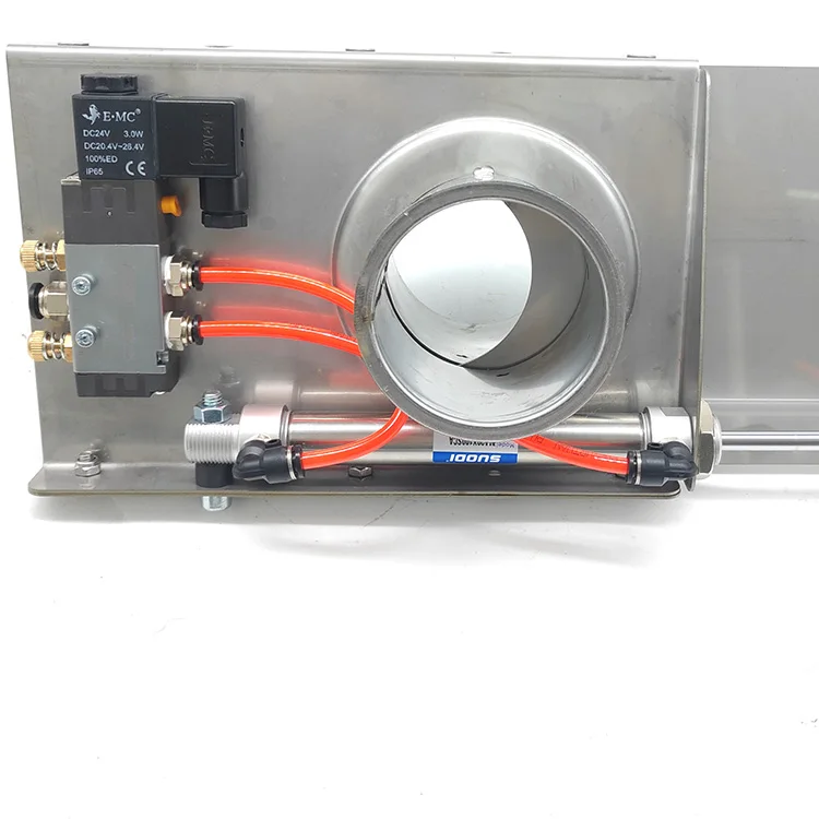 Sheet Metal Fabrication Stainless Steel 304 Slide Pneumatic Blast Gates for Dust Extraction PIpe