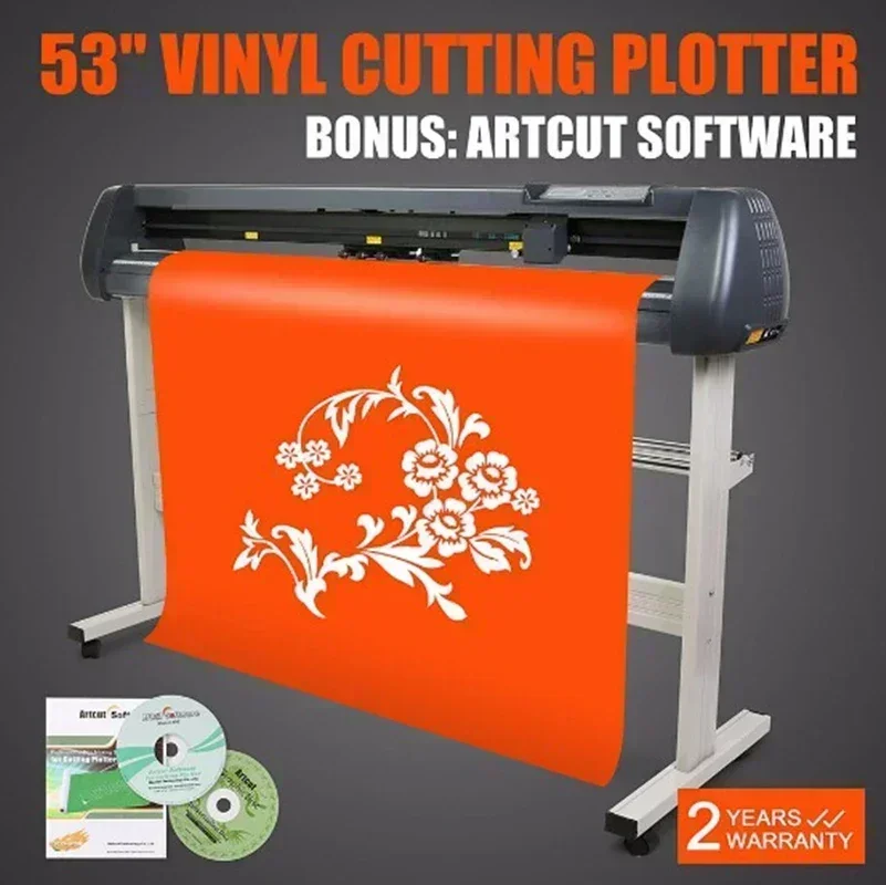 VEVOR 1350mm Vinyl Plotter Cutter Machine Corte Plotter Vinyl Cutting Plotter Autocad Film Print For DIY Advertisement 53 Inch