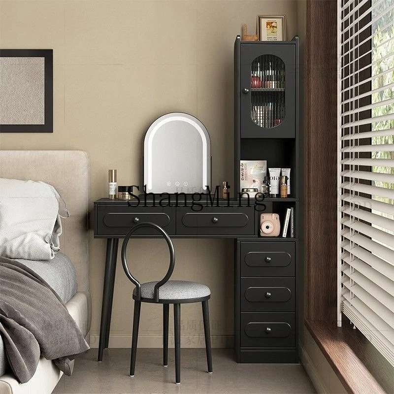 

ZYY solid wood dresser chest cabinet integrated] bedroom storage cabinet retro style dressing table multi-layer locker