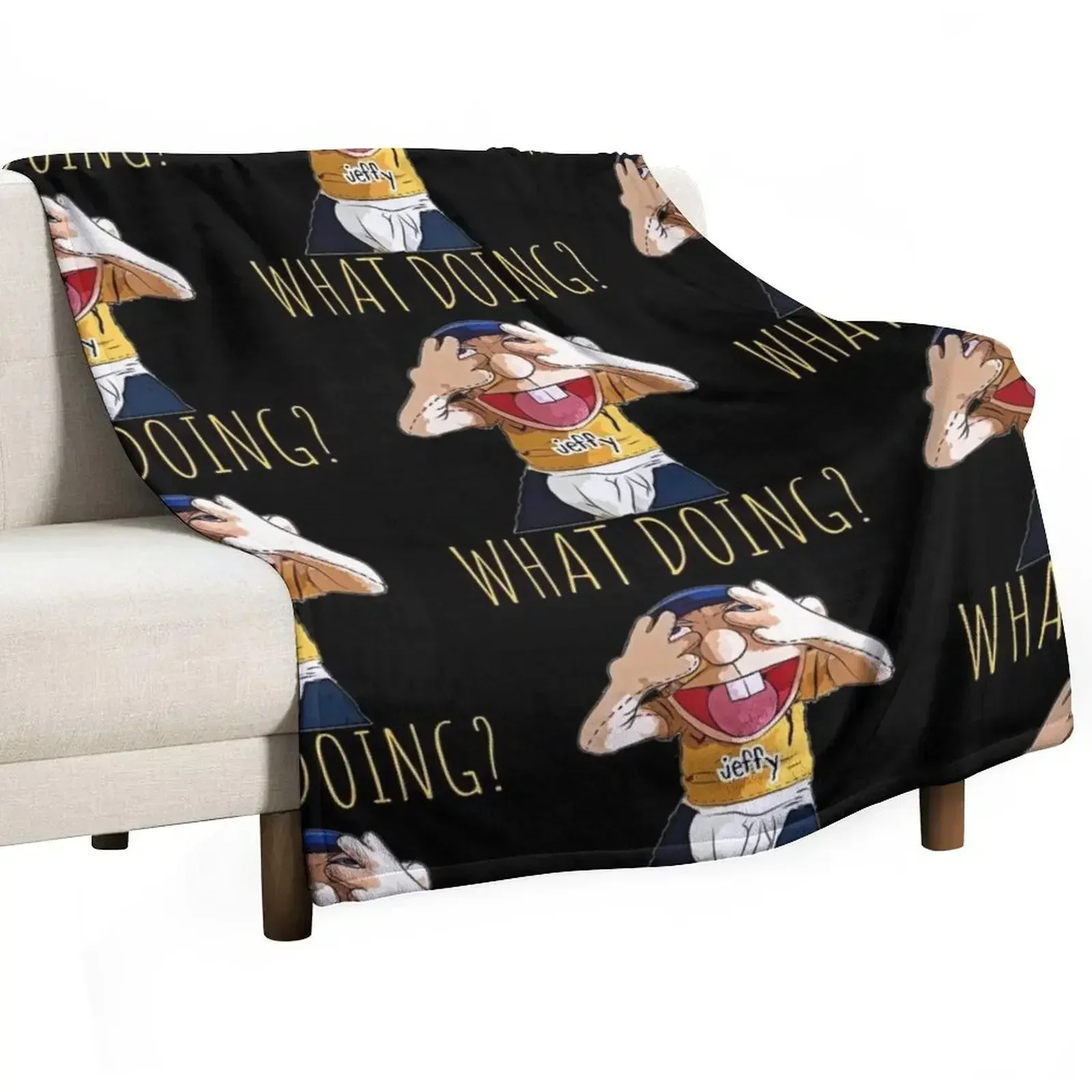 

Jeffy the puppet hot selling! Throw Blanket wednesday Sofa Throw Cute Blankets