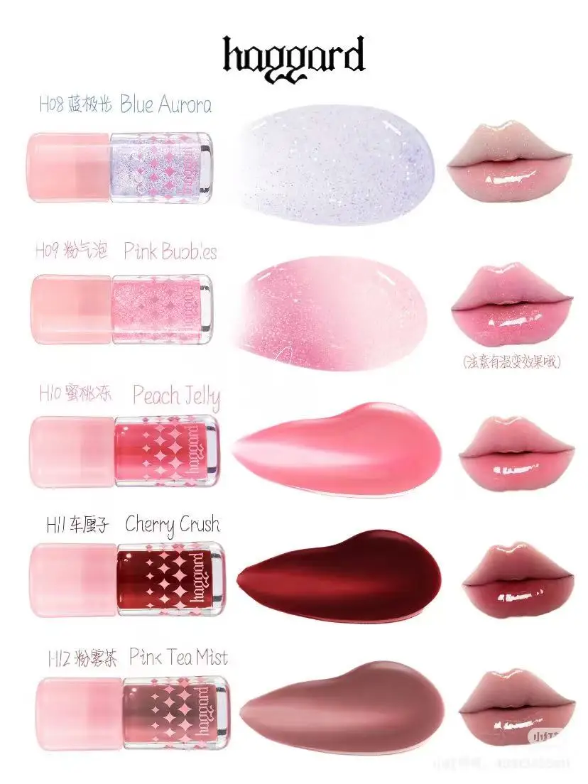 Haggard EMO Monster Series Multi-Use Lip Cream Velvet Finish Creamy Soft-Focus Effect&Natural Water Light Lip Gloss Makeup
