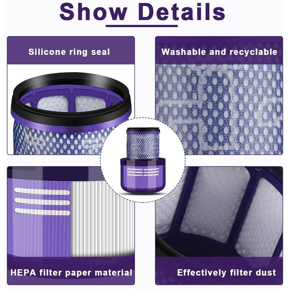 Сменные фильтры для Dyson V11 V15 SV14, аксессуары для пылесоса, моющийся фильтр + чистящая щетка