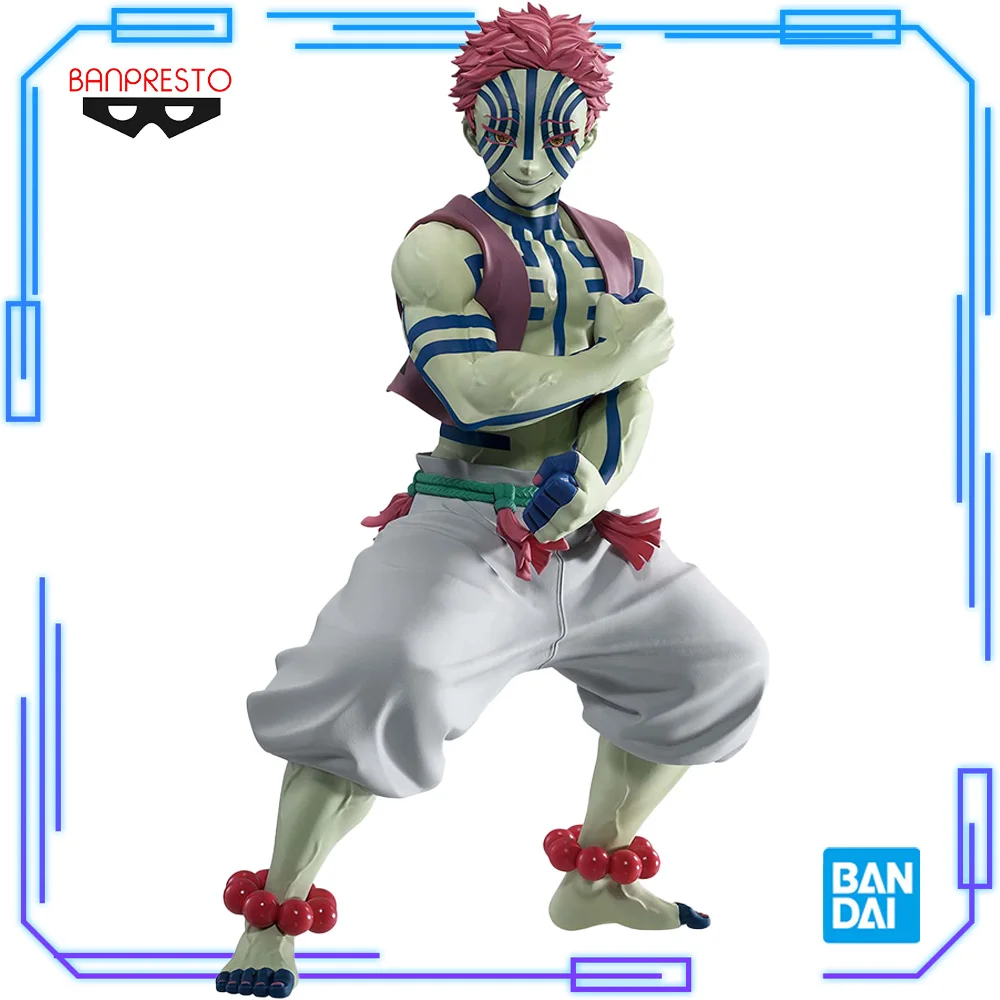 

In Stock Bandai Original Genuine Banpresto Anime Demon Slayer: Kimetsu No Yaiba Grandista Akaza 22cm Collection Model Toy Figure