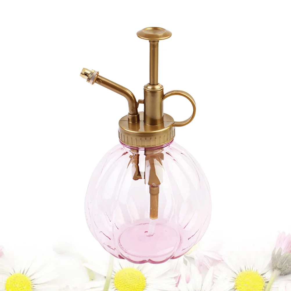 Bottiglia spruzzatore a forma di zucca in plastica viola Bottiglia di fiori per irrigazione a pressione manuale vintage di piccole dimensioni per piante da giardino