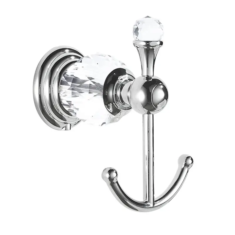 

AEE4-Crystal Towel Hook, Robe Hooks, Bathroom Hand Towel Wall Hanger For Clothes Closet Wall Mounted Kitchen