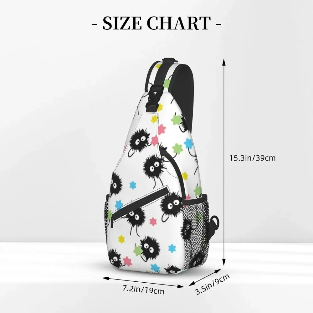 Mochila cruzada de Anime para hombre, bandoleras de hombro, mochila de pecho, mochila de ciclismo, Camping, mochila de día, moda Ghibli