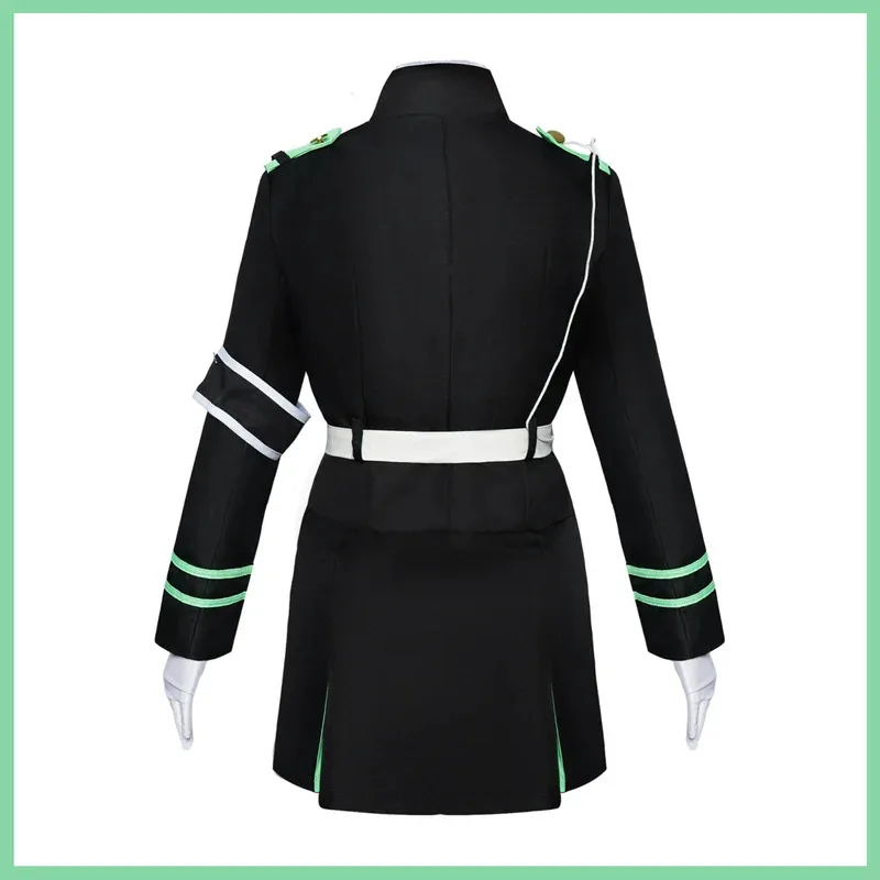 2025년 AAA 애니메이션 오브 더 엔드 시노아 히이라기 코스프레 의상 오와리 노 세라프 군복 드레스 가발 여성 카니발 할로윈