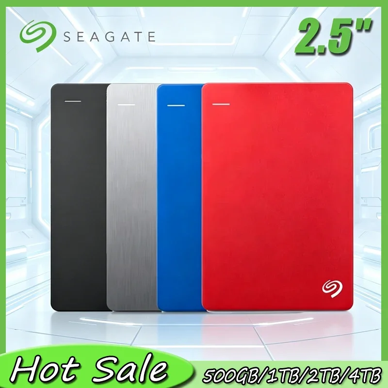 Disco Duro Externo Seagate de 500GB, 1TB, 2TB, Almacenamiento de Respaldo + Disco Duro Externo Ultrafino USB 3.0 de 2.5 Pulgadas