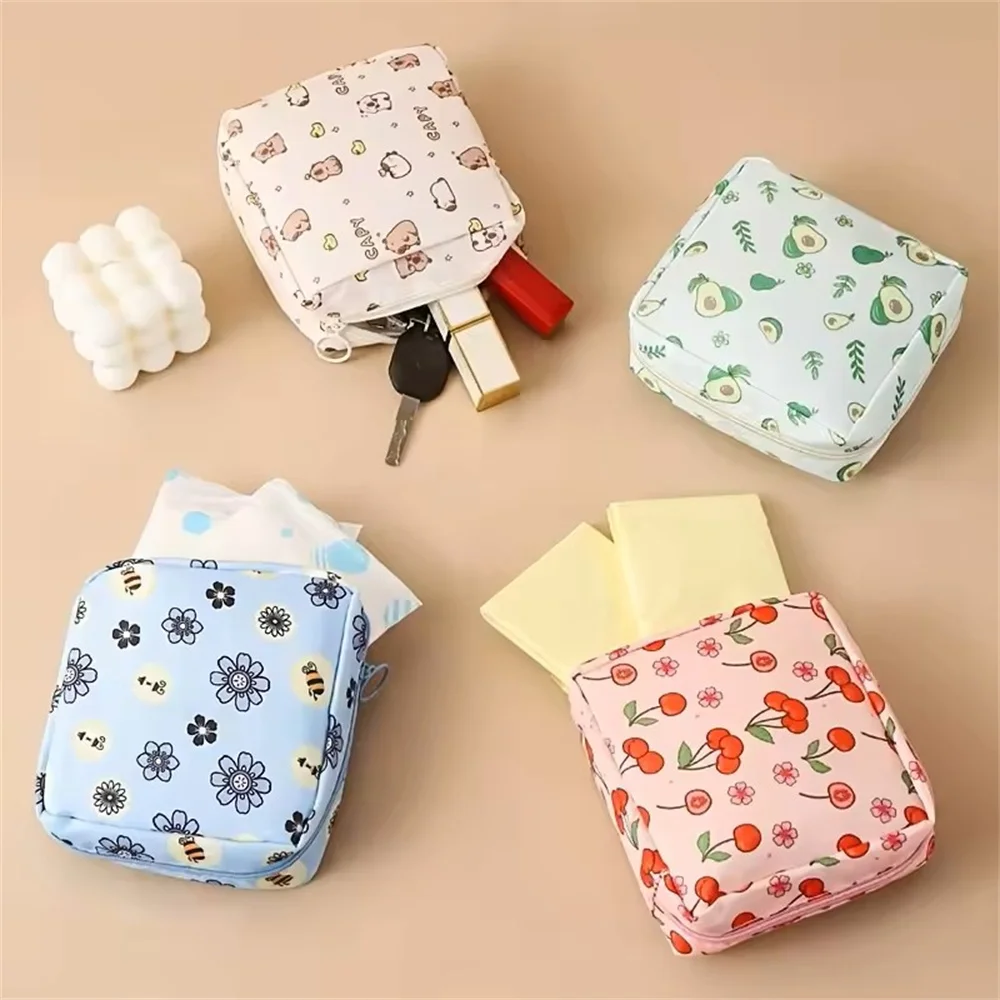 

Многофункциональная квадратная косметичка для женщин, органайзер для гигиенических прокладок и помады, портативная мини-косметичка для путешествий, кошелек для мелочи