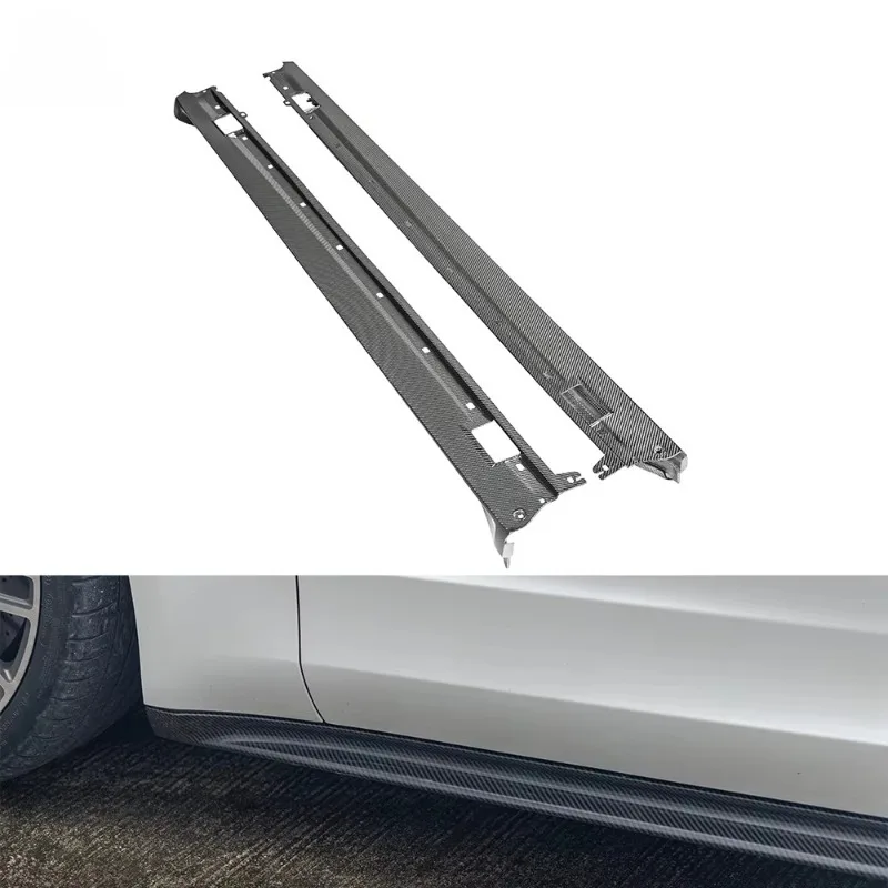 

Short Axis Carbon Fiber Car Side Skirt Board Car Door Skirts Strips for porsches Panamera 971.1 971.2 2017-2023