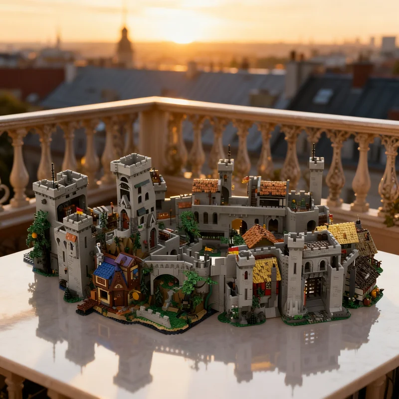 

21833 детали MOC: Масштабный полный набор конструкторов-моделей замков, креативный подарок, DIY-набор для декора, премиум-класс для взрослых и детей, для рабочего стола
