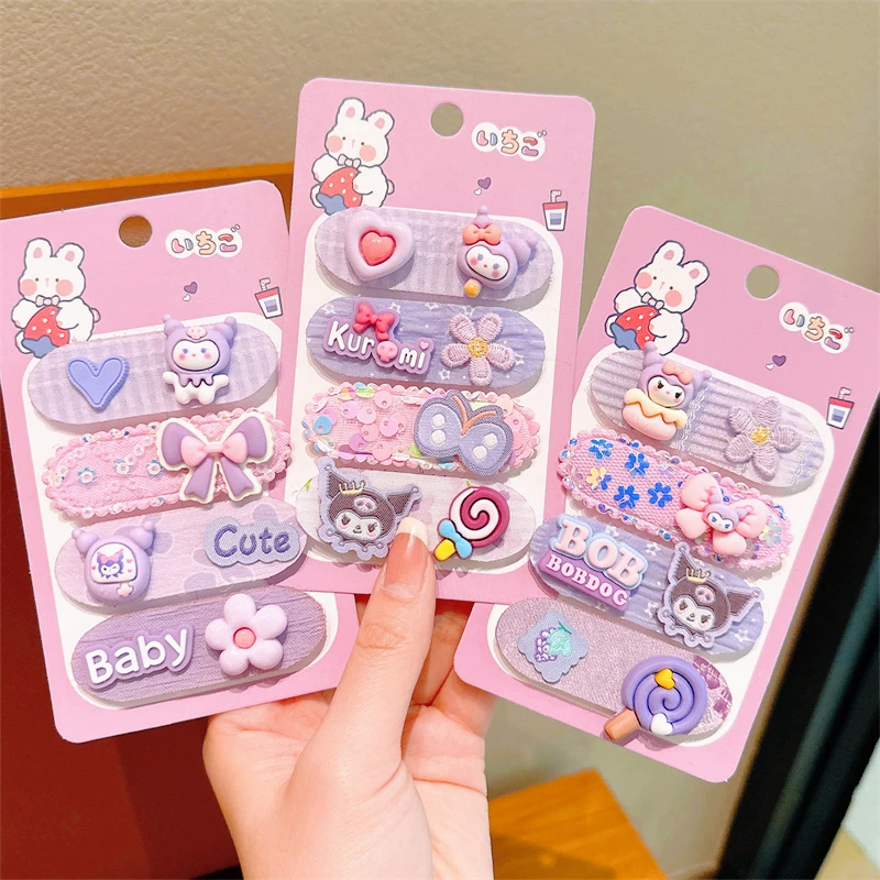 

Cartoon Kuromis Bangs for Children Hair Shredder Baby Does Not Hurt Hair Velcro Hair Card for Girls Finishing Hairs Accessories