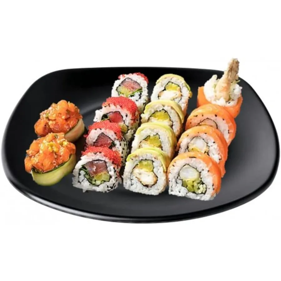 

Набор квадратных обеденных тарелок с меламином 8,8 дюйма 9,8 дюйма 10,8 дюйма 11,8 дюйма, черный LJP Series 12, 10,8 дюйма