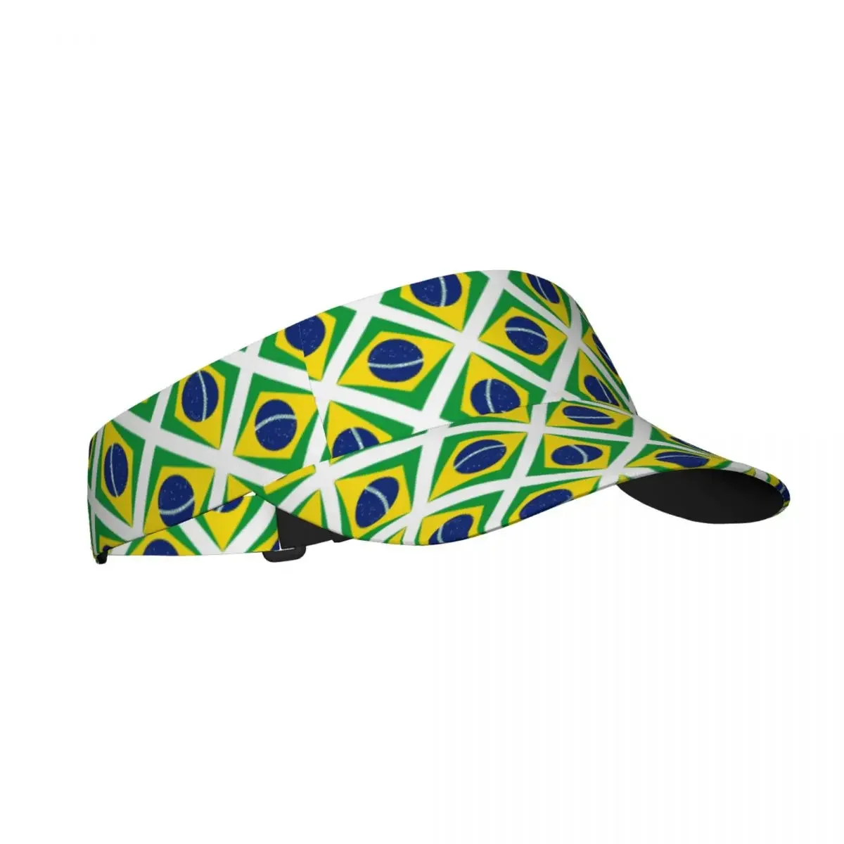 Summer Air Sun Hat Brazilian Flag Visor UV Protection Sports Tennis  Running Sunscreen Cap