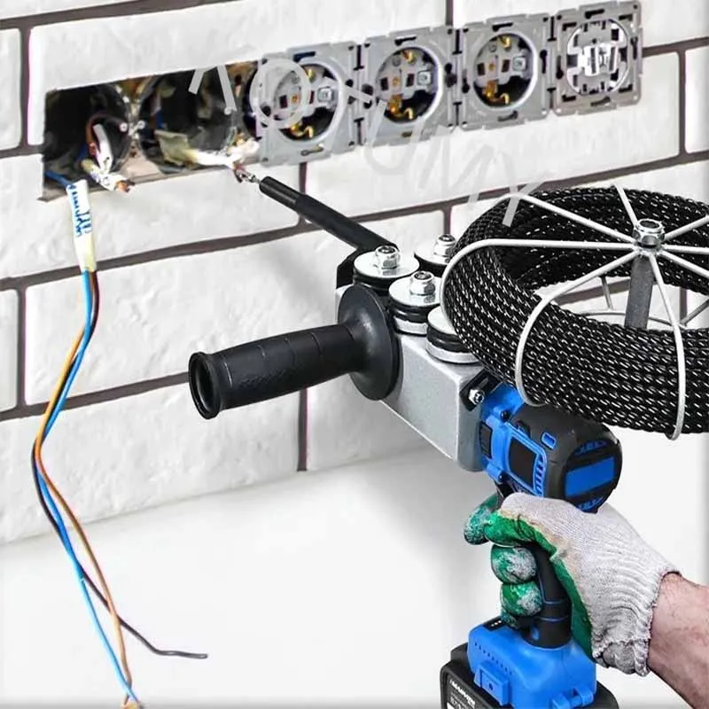 KOTUMY 21V Brushless Electrician Threading Machine Automatic Electric Puller Through Wall Rechargeable Lithium Battery
