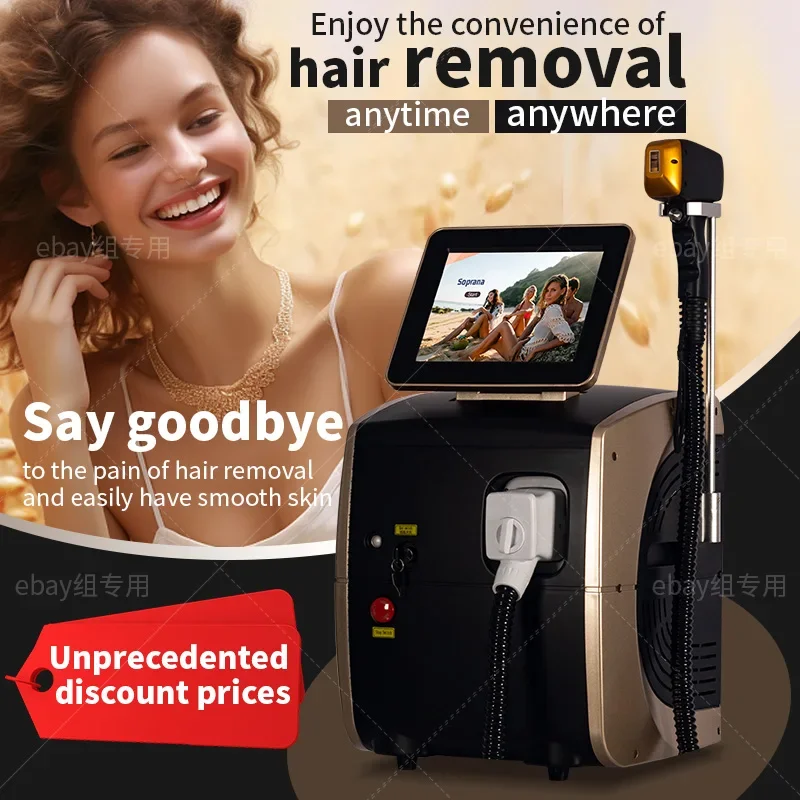 

Depiladora Laser Painless Permanen 3 Wavelength Diode Laser Hair Removal Machine 808NM Ice Platinum Cooling System Beautiful