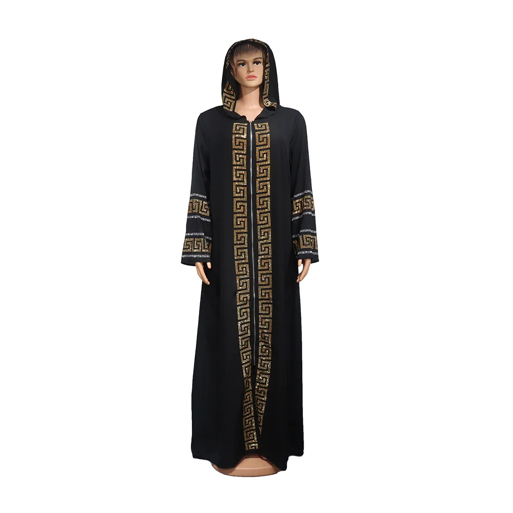 African mom fashion hooded robe Islamic style artificial stone decoration quality luxury