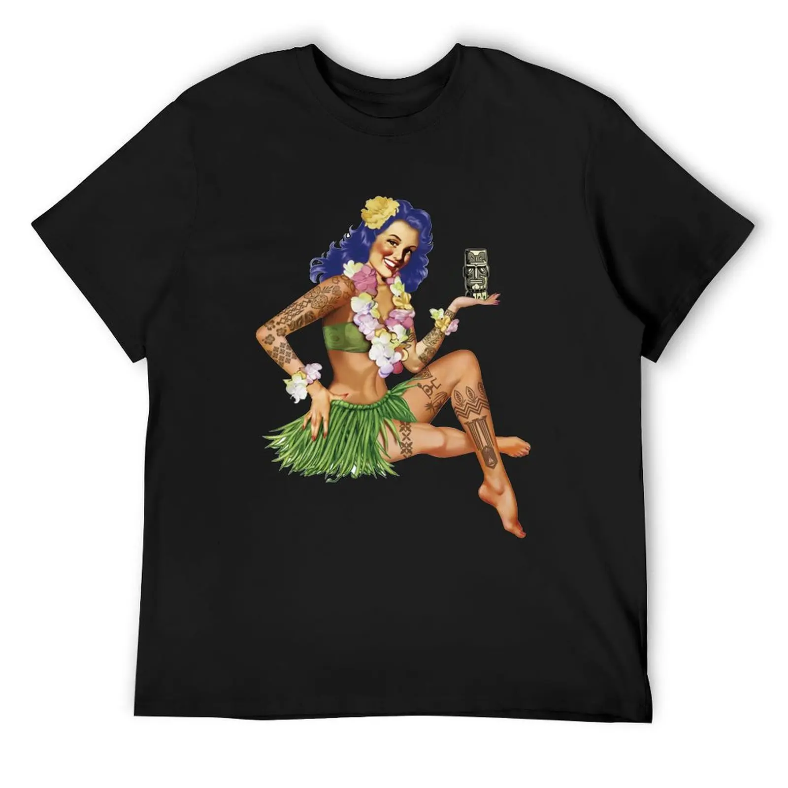 

Hawaiian Pin-up T-Shirt graphics Clothing anime shirt fitted t shirts for men